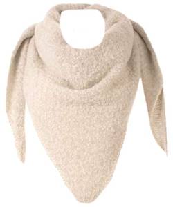 Eitex Damen XXL Schal 3 Eck Tuch flauschig Warm Stola Poncho Herbst Winter Schal (beige) von Eitex