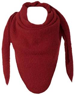 Eitex Damen XXL Schal 3 Eck Tuch flauschig Warm Stola Poncho Herbst Winter Schal (bordeauxrot) von Eitex