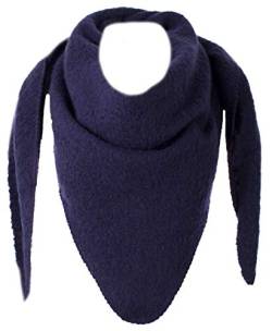 Eitex Damen XXL Schal 3 Eck Tuch flauschig Warm Stola Poncho Herbst Winter Schal (dunkelblau) von Eitex