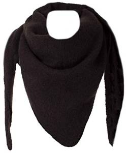Eitex Damen XXL Schal 3 Eck Tuch flauschig Warm Stola Poncho Herbst Winter Schal (schwarz) von Eitex