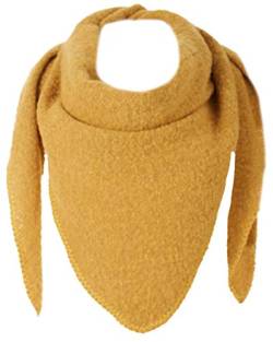 Eitex Damen XXL Schal 3 Eck Tuch flauschig Warm Stola Poncho Herbst Winter Schal (senfgelb) von Eitex