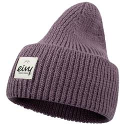 Eivy Damen Easter Rib Wool Beanie-Mütze, Deep Purple, Einheitsgröße von Eivy