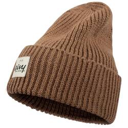 Eivy Damen Easter Rib Wool Beanie-Mütze, Faded Coffee, One Size von Eivy