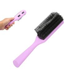 HaarbüRste Locken Hair Brush, 9 Reihen Stimulieren Den Kopf Sanft Massieren Abnehmbarer Haare HaarbüRsten Antistatisch mit Mechanischem Griff Zum Trennen, Definieren von Locken Föhnen Stylen von Ejoyous