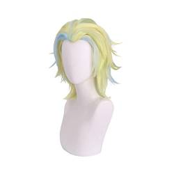Anime-Cosplay-Perücken, gelb, blau, Hochtemperatur-Styling-Haar for Männer und Frauen Modedekoration von EkeNoz