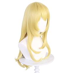 Blonde Damenperücke langes Haar lockiges Haar mit Fransen Cosplay Anime Styling Perücke Modedekoration von EkeNoz