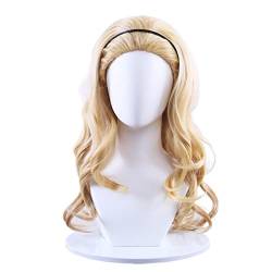 Cosplay Perücke Anime Styling Damen Langes Lockiges Haar Blonde Mode Personalisiertes Perückenset Modedekoration von EkeNoz