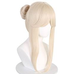 Cosplay Perücke Simulation Kopfhaut mit Schleife Anime Charakter weibliche Mode Persönlichkeit Perücke Haarset Modedekoration von EkeNoz