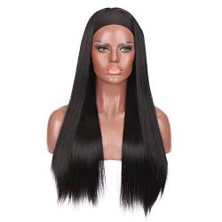 Damen-Perücke, Haarband, langes lockiges Haar, Kopf-Set, glattes Haar, Kopf-Set Modedekoration (Color : 2, Size : 1) von EkeNoz