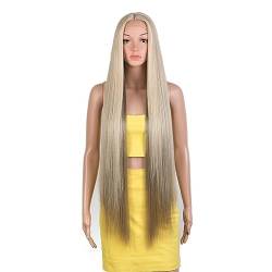 Damen-Spitzenperücken, langes glattes Haar, Kopfbedeckungen aus Chemiefaser, sexy Perücken (Color : 13, Size : 38inch) von EkeNoz