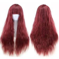 Damenperücken, langes Haar, lockiges Haar, Hochtemperatur-Seidenfarbe, Maisdauerwelle, Qi Liu Modedekoration (Color : 2, Size : 1) von EkeNoz