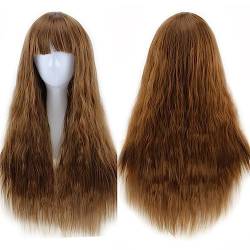Damenperücken, langes Haar, lockiges Haar, Hochtemperatur-Seidenfarbe, Maisdauerwelle, Qi Liu Modedekoration (Color : 6, Size : 1) von EkeNoz