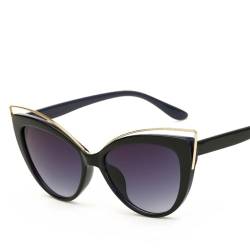 EkeNoz UV400 Herren- und Damen-Retro-Cat-Eye-Outdoor-Sonnenbrille, Pendlersport, UV400-Fahrsonnenbrille, Geschenk (Color : G, Size : 1) von EkeNoz