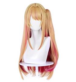 Frauen Cosplay Perücke Simulation Kopfhaut Top Anime Styling Mode gelb rosa Perücke Haarset Modedekoration von EkeNoz