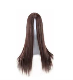Herren und Damen Universalperücke Cosplay Anime Perücke mittlerer Scheitel 70 cm langes glattes gefärbtes Haar Modedekoration (Color : 2, Size : 70 cm) von EkeNoz