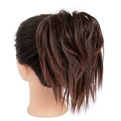 Perücke Frauen Lederband Perückenring Hühnernest Haarring Haarbeutel chaotisch flauschig lockiges Haar Haar Haarknoten Modedekoration (Color : 19, Size : 1) von EkeNoz