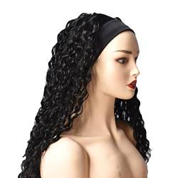 Perücke Haarband Damen Stirnband Perücke lang afrikanisch klein lockiges Haar schwarz Perücke Headset Modedekoration von EkeNoz