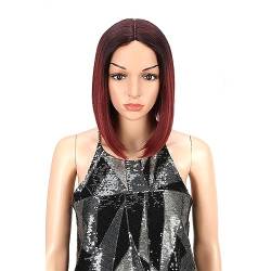 Perücken Chemische Faser-Front-Spitze-Kopfbedeckung Hochtemperatur-Seiden-Kurzkopfbedeckung Damenperücken (Color : 2, Size : 1) von EkeNoz
