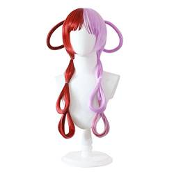 Rot-rosa Doppelzauber-Perücke, verformbarer Haarring, Anime-Charakter, Cosplay-Perücke Modedekoration von EkeNoz