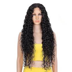Spitzenperücken for Damen, lockiges Haar, chemische Faser, modische, personalisierte Perücken, 76,2 cm (Color : 2, Size : 30inch) von EkeNoz