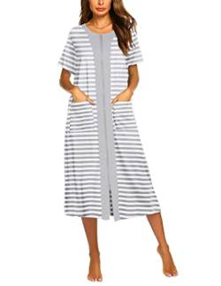 EKOUAER Damen Karierter Strumpf Overall Pinafore kurzes Kleid XX-Large Weiß von Ekouaer