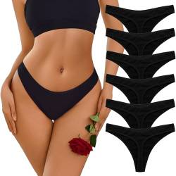 Ekouaer Damen-Tanga, unsichtbar, nahtlos, Hipster, S-XL, 6er-Pack - - Medium von Ekouaer