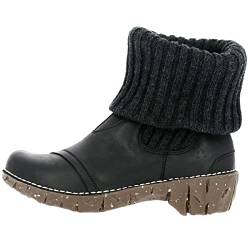 El Naturalista Damen Ankle Boots YGGDRASIL, Frauen Stiefeletten,Wechselfußbett,flach,stiefel,bootee,booties,halbstiefel,BLACK,36 EU / 3.5 UK von El Naturalista