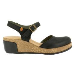 El Naturalista Damen Sandaletten Leaves, Frauen Sandalen,bäckersandalen,geschlossene,Zehenkappe,Women's,Woman,Lady,Ladies,Black,38 EU / 5 UK von El Naturalista