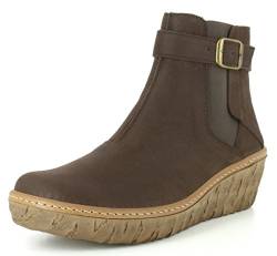 El Naturalista N5133 Myth Yggdrasil Komfortabler Damen Chelsea Boot, Stiefelette, Schlupfstiefel, perfekte Passform durch Gummizug, Keilabsatz, Wedge Absatz Braun (Brown), EU 36 von El Naturalista