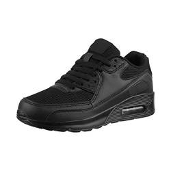 Elara Damen Herren Sneaker Unisex Sport Laufschuhe Turnschuhe Chunkyrayan H001-Z001 Black-41 von Elara