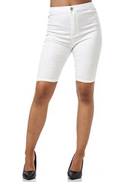 Elara Damen Hose Chino Stretch Chunkyrayan JS995-1 Weiss-38 (M) von Elara