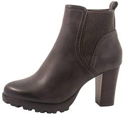 Elara Damen Stiefeletten Ankle Boots Chunkyrayan BZ66019 Grey-35 von Elara