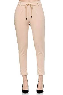 Elara Damen Stoffhose Elegant Chunkyrayan 5897 Beige-40 (L) von Elara