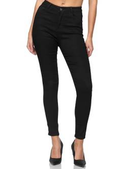 Elara Damen Stretch Hose C9176 Black-36 von Elara