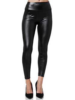 Elara Damen Stretch Hose Skinny Fit Legging Chunkyrayan LEG-001 Black 38 (M) von Elara