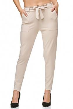 Elara Damen Stretch Hose Slim Fit Chunkyrayan 7722 Beige 40/L von Elara