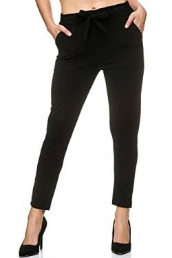 Elara Damen Stretch Hose Slim Fit Chunkyrayan 7722 Black 34/XS von Elara