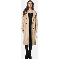 Elara Lederimitatmantel Elara Damen Langer Langer Trenchcoat (1-tlg) von Elara