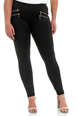 Elara Miss Anna Damen Stretch Hose Skinny Jegging Chunkyrayan A11/A55 Black 42 (XL) von Elara