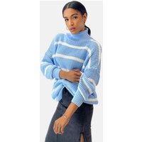 Elara Strickpullover Elara Damen Strickpullover Gestreift (1-tlg) von Elara