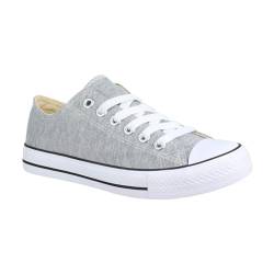 Elara Unisex Sneaker Damen Herren Low Top Chunkyrayan CHF Lt.Grey-37 von Elara