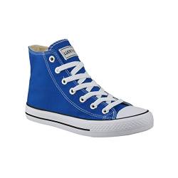 Elara Unisex Sneaker High Top Sportschuhe Chunkyrayan 019-A-Blue-36 von Elara