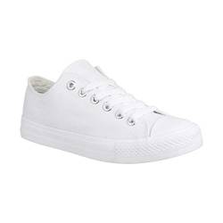 Elara Unisex Sneaker Low top Turnschuh Textil Chunkyrayan 3500-3501 Allwhite-39 von Elara