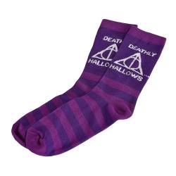 Elbenwald Harry Potter Socken Deathly Hallows für Herren Damen Unisex Baumwolle Lila - 40-43 von Elbenwald
