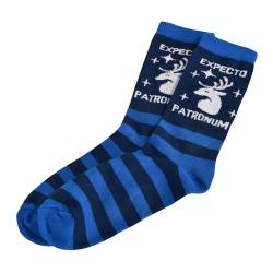 Elbenwald Harry Potter Socken Expecto Patronum für Herren Damen Unisex Baumwolle Blau - 36-39 von Elbenwald