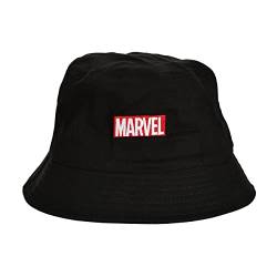 Elbenwald Marvel Bucket Hat mit Logo Motiv für Herren Damen Unisex schwarz von Elbenwald