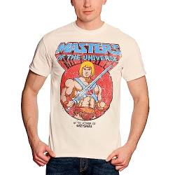 Elbenwald Masters of The Universe T-Shirt mit He-Man Vintage Motiv für Herren Damen Unisex Baumwolle Creme - XL von Elbenwald