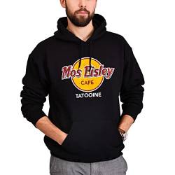 Elbenwald Mos Eisley Cafe Hoodie Frontprint für Star Wars Fans Herren Damen Baumwolle schwarz - L von Elbenwald