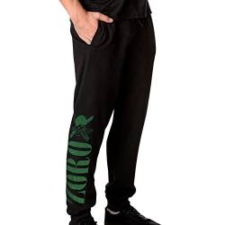 Elbenwald One Pice Sweathose mit Roronoa Zoro Frontprint Jogginghose für Herren und Damen schwarz - XXL von Elbenwald