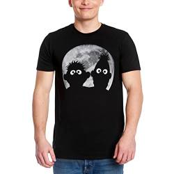 Elbenwald Sesamstraße Ernie & Bert Moonnight T-Shirt schwarz - M von Elbenwald